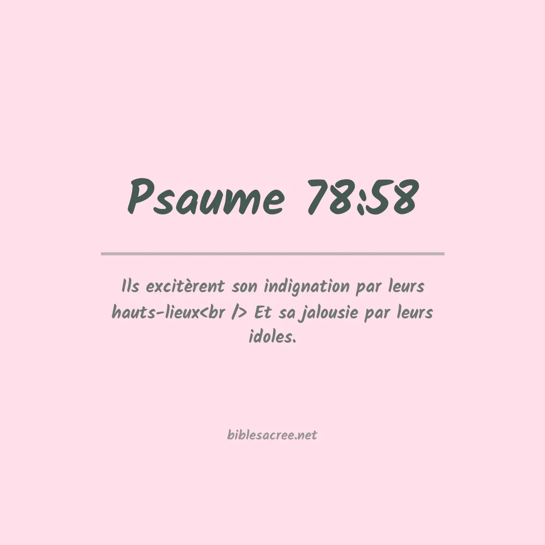 Psaume - 78:58