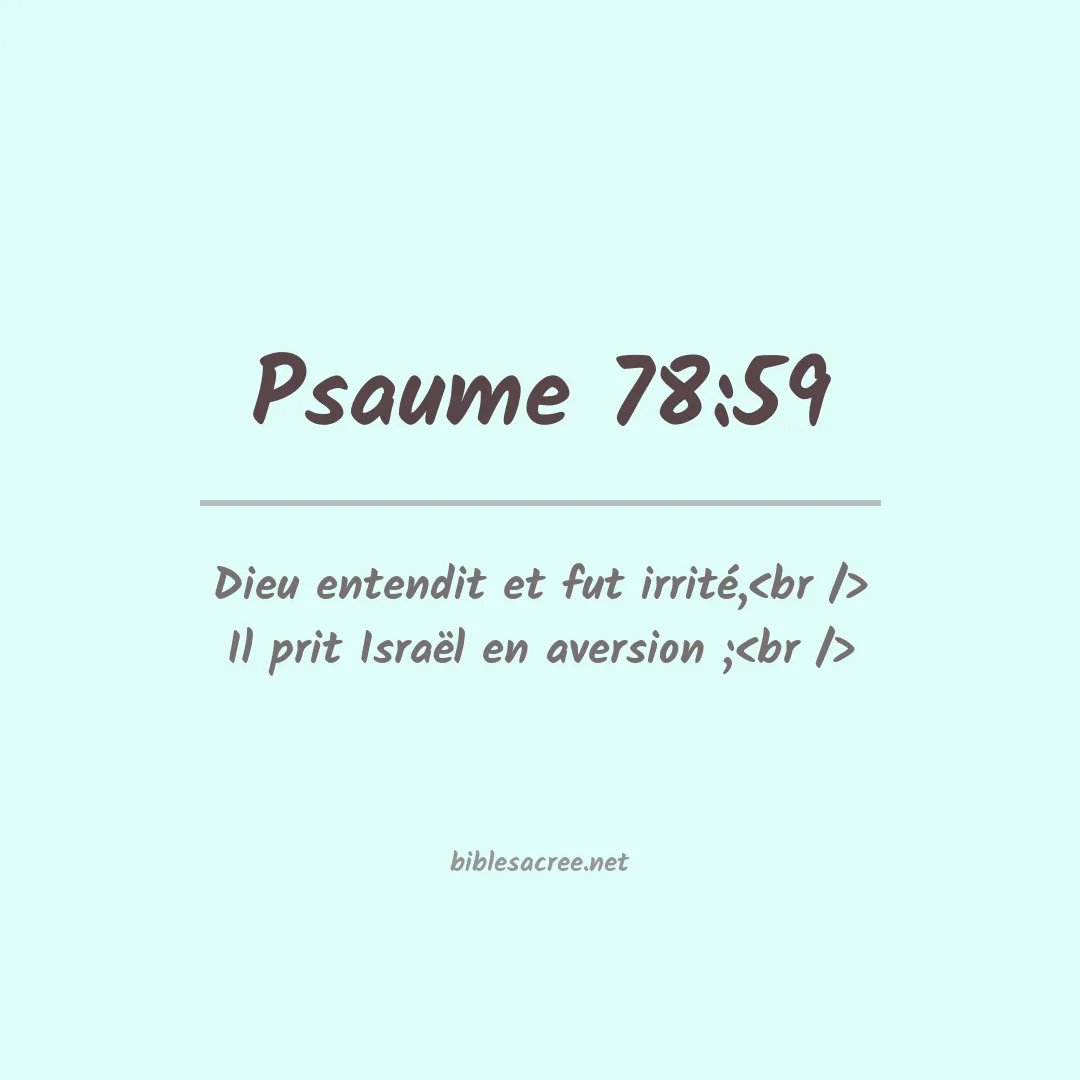 Psaume - 78:59