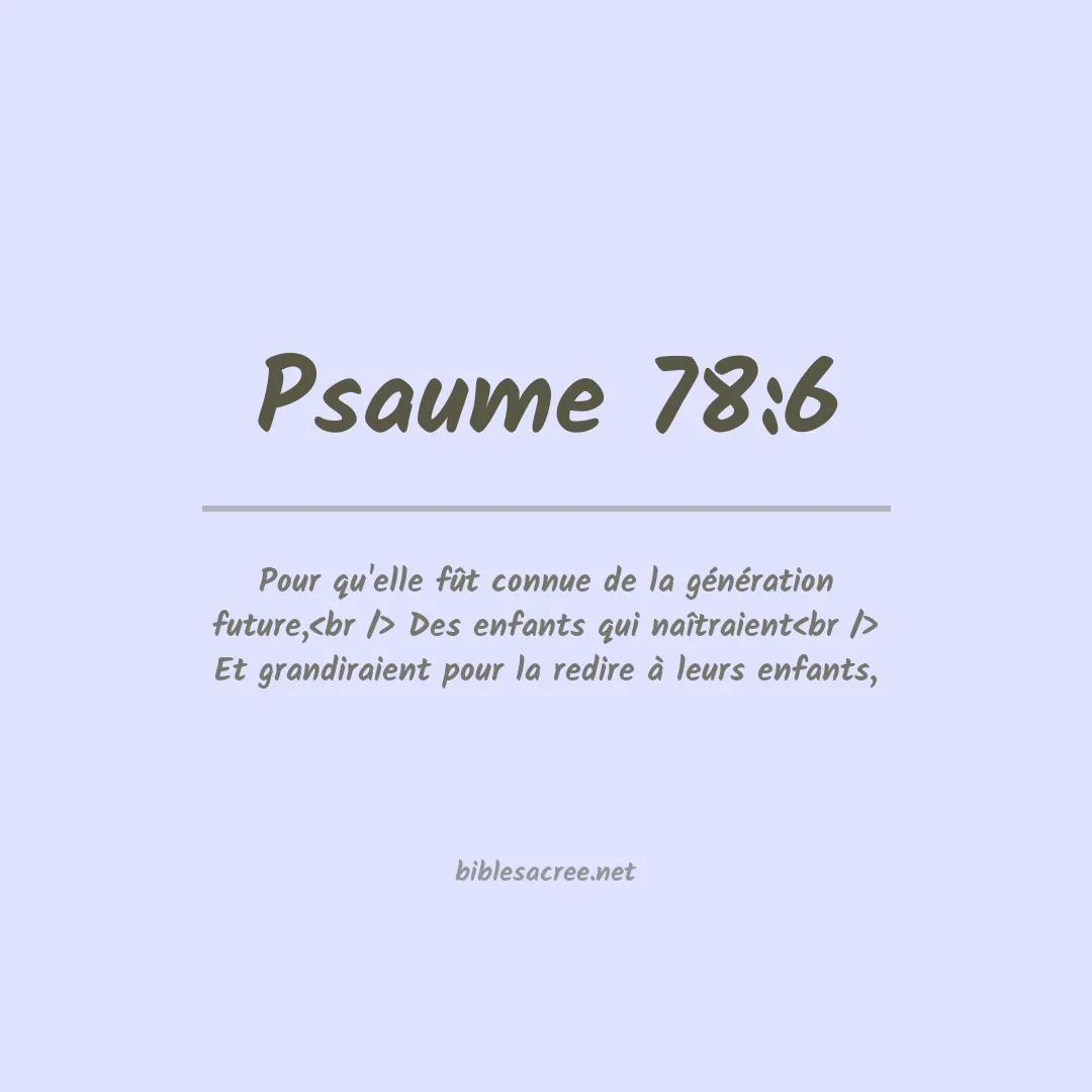 Psaume - 78:6