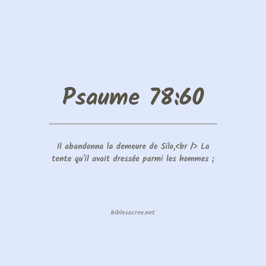 Psaume - 78:60