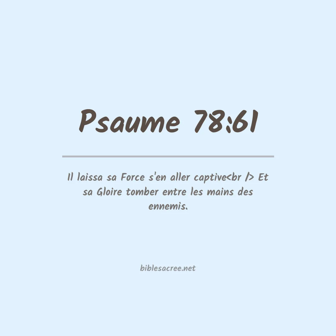 Psaume - 78:61