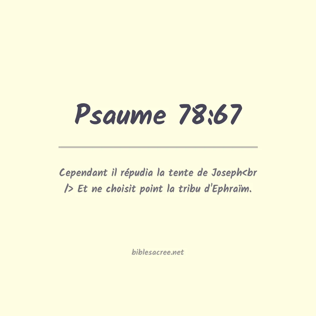 Psaume - 78:67