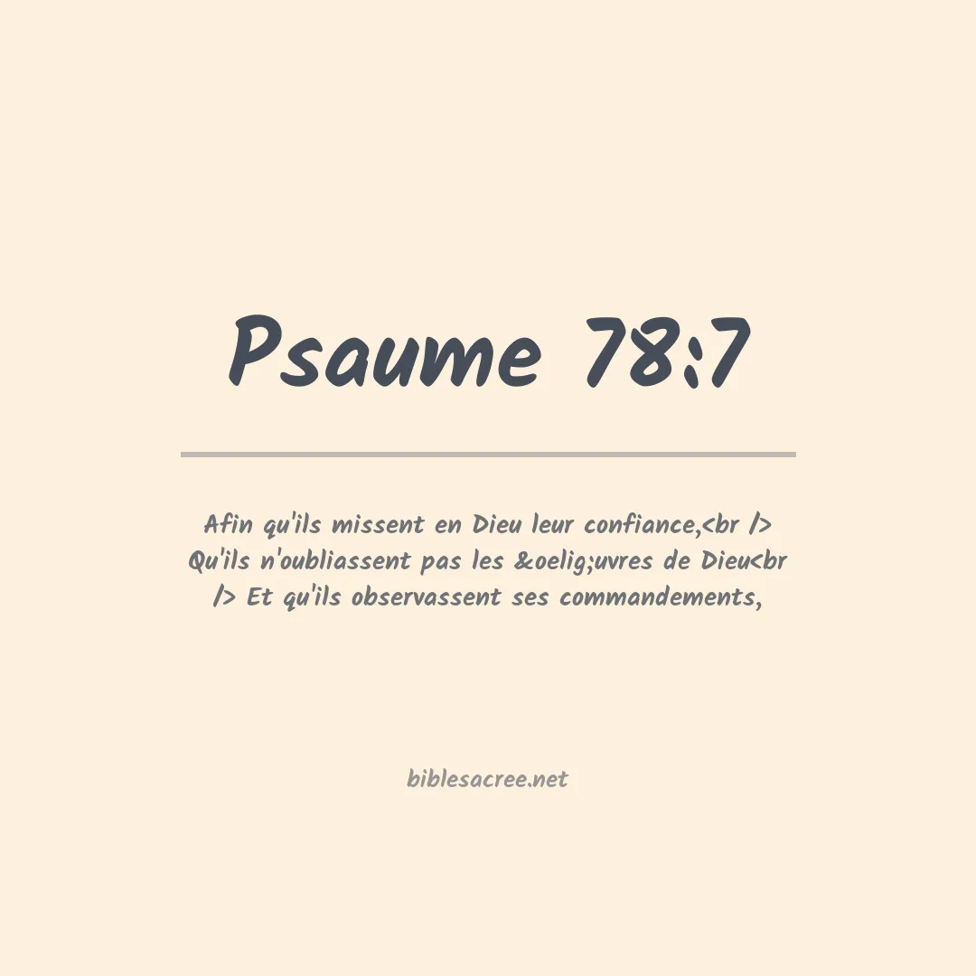 Psaume - 78:7