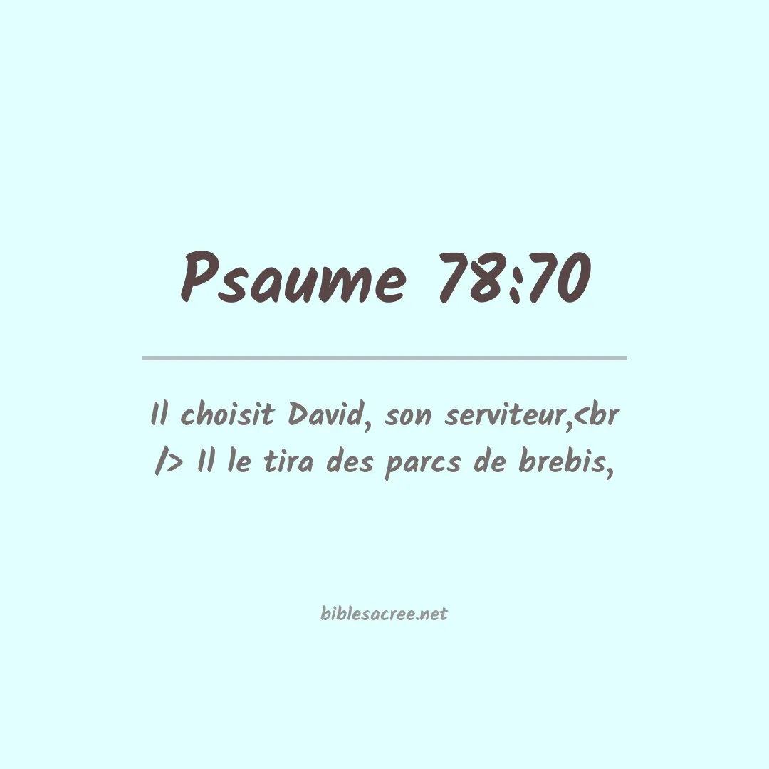 Psaume - 78:70