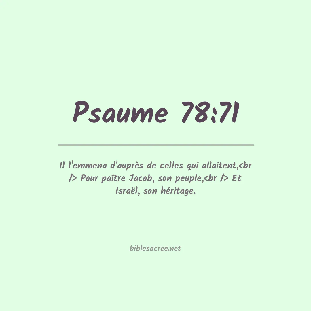 Psaume - 78:71
