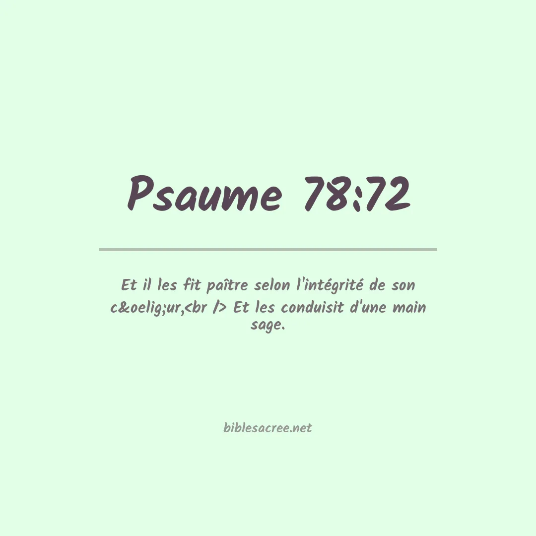 Psaume - 78:72