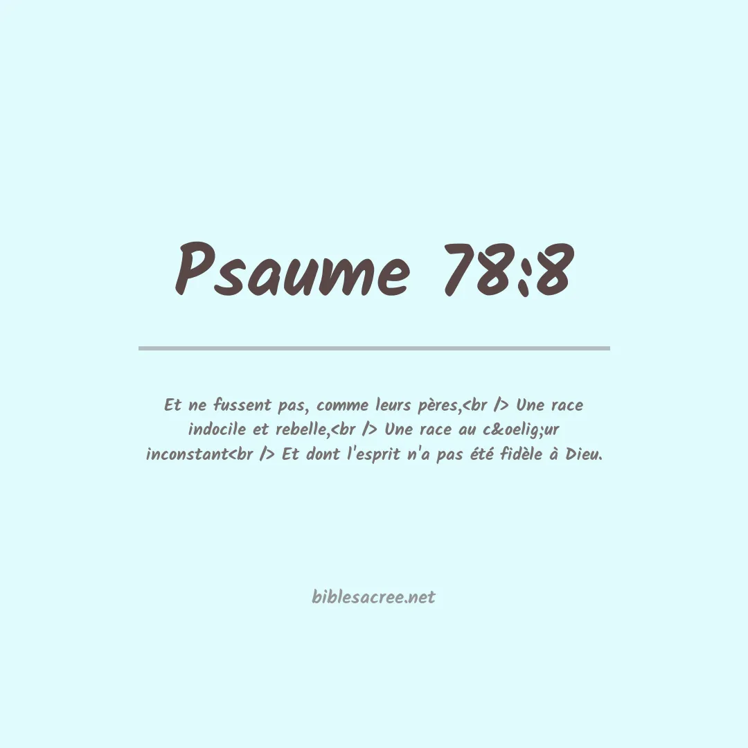 Psaume - 78:8
