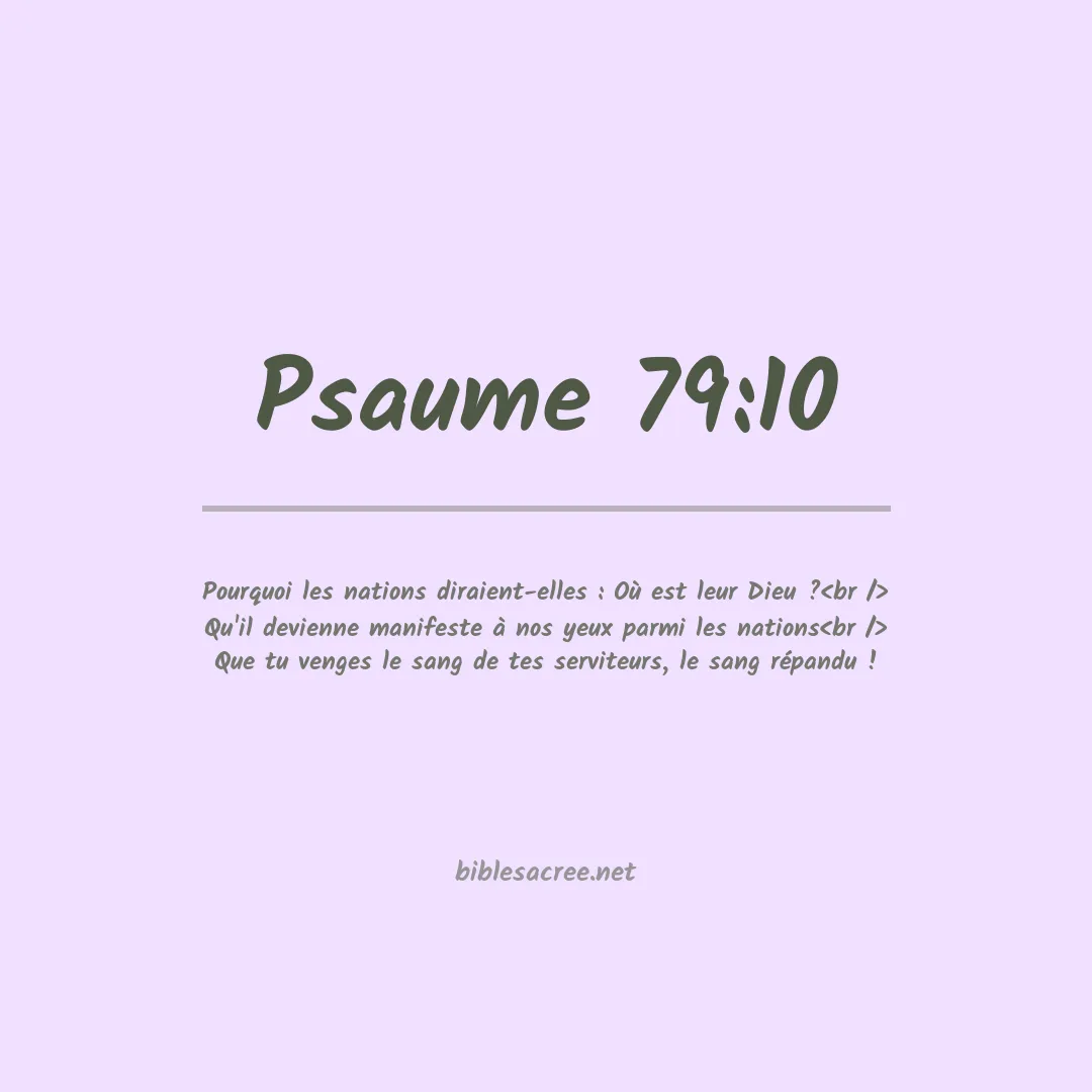 Psaume - 79:10
