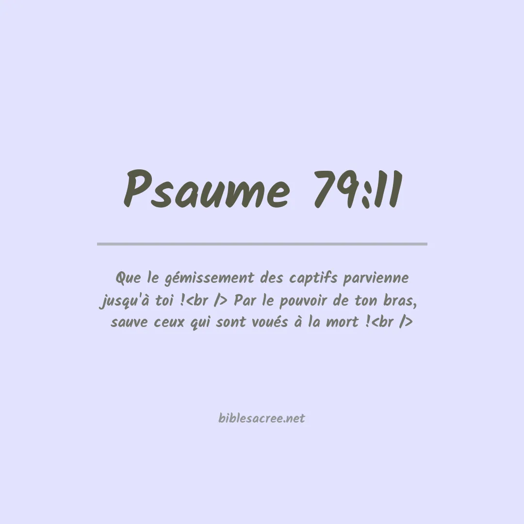 Psaume - 79:11