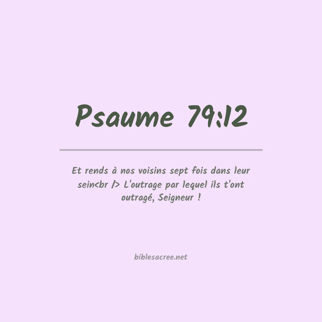Psaume - 79:12