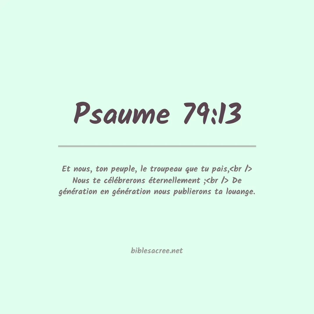 Psaume - 79:13