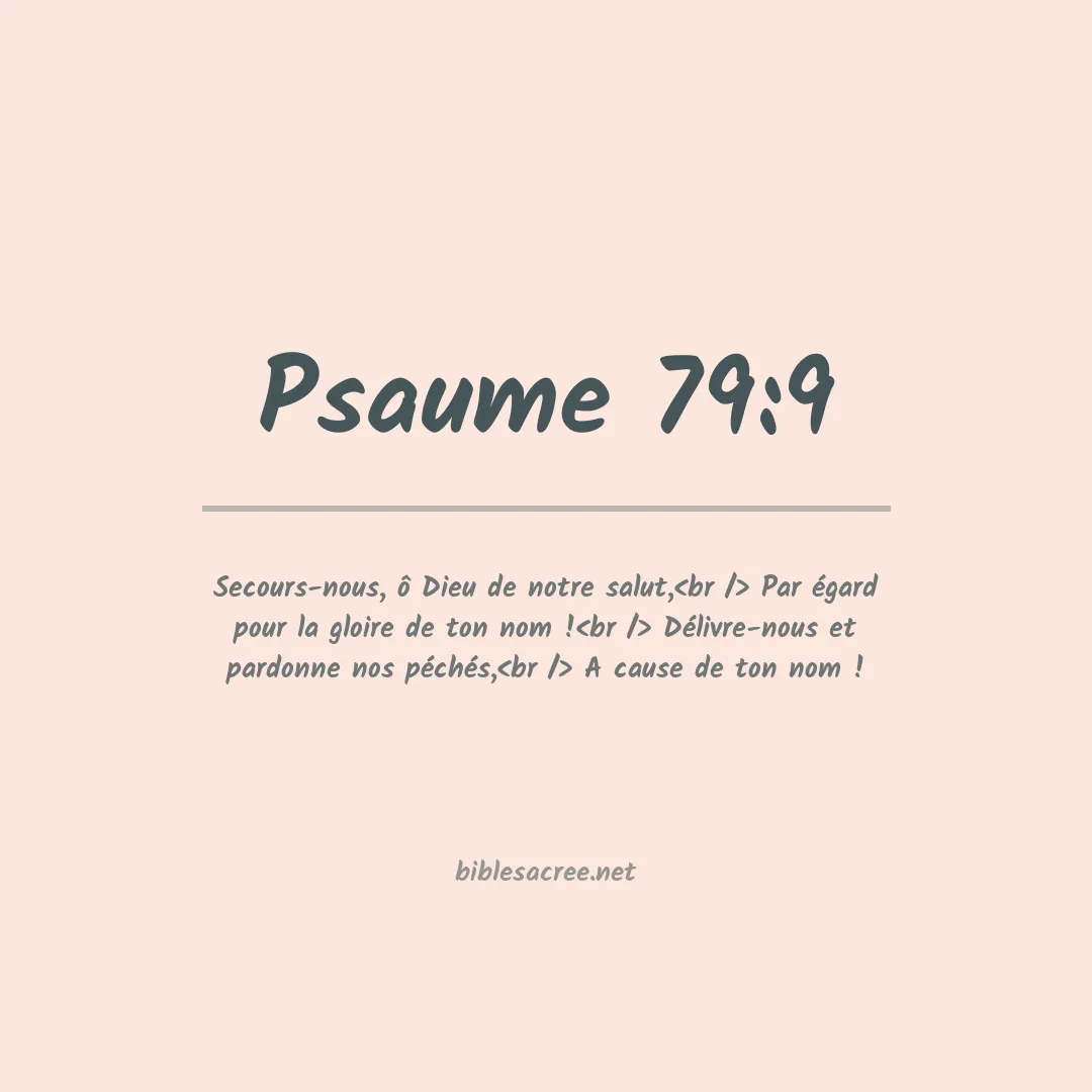 Psaume - 79:9