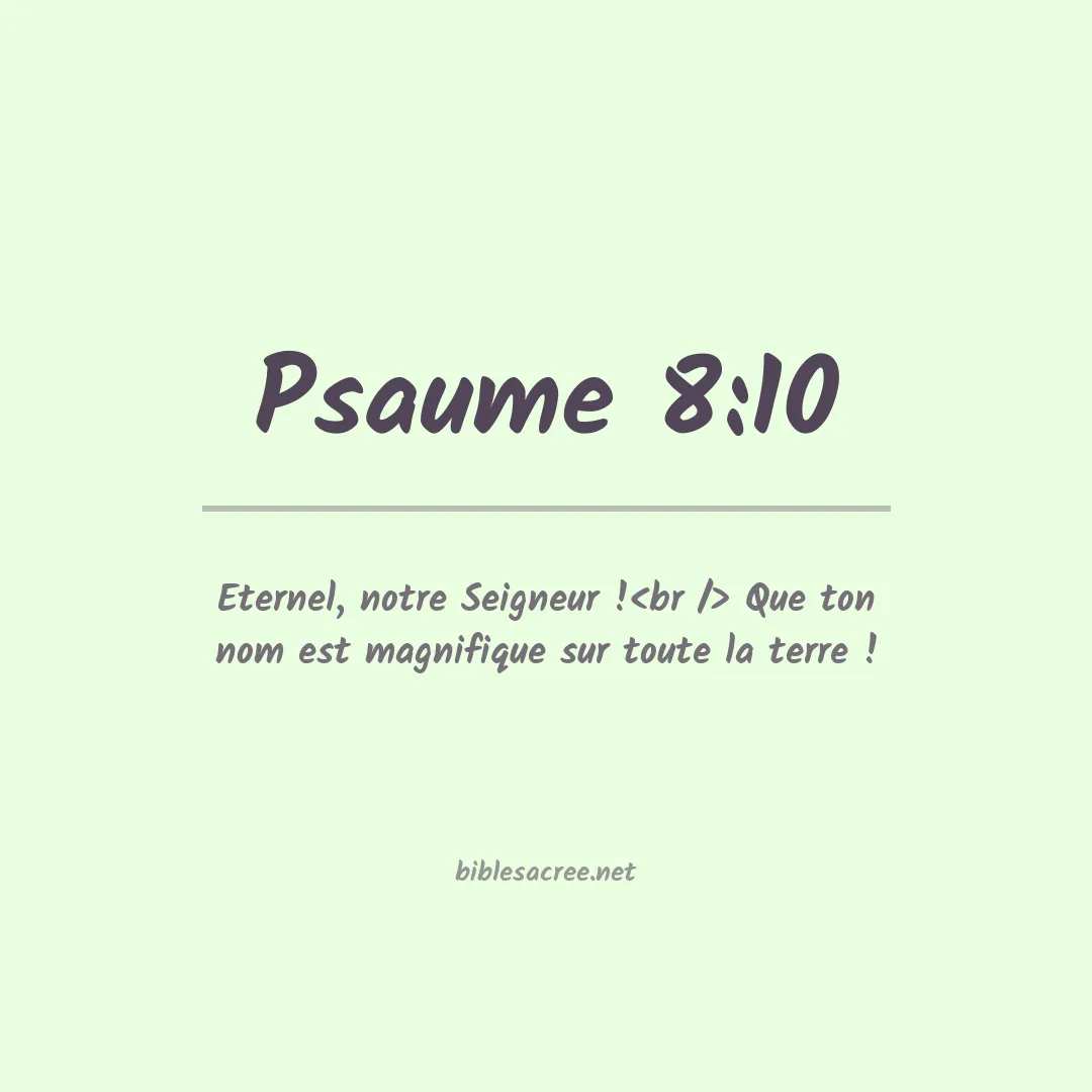 Psaume - 8:10