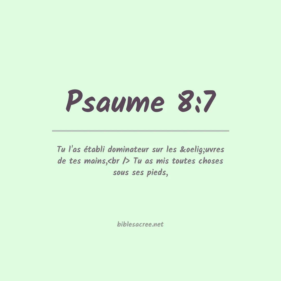 Psaume - 8:7