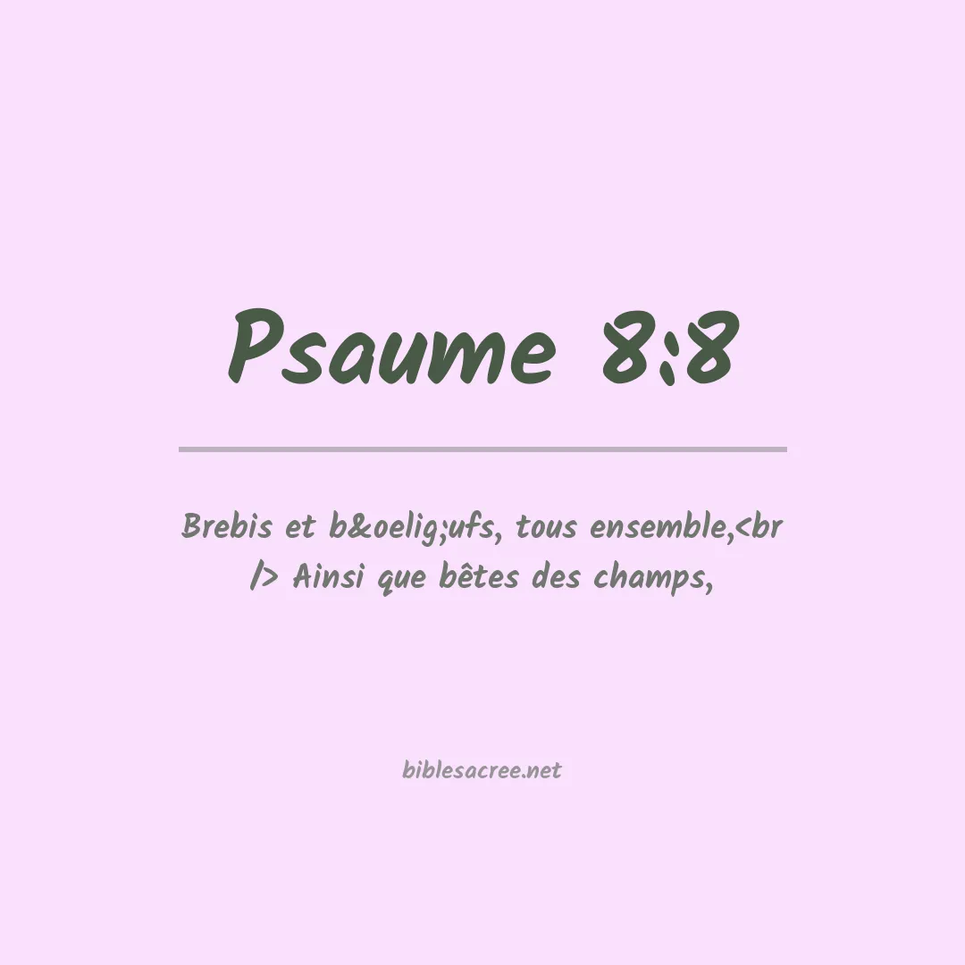 Psaume - 8:8