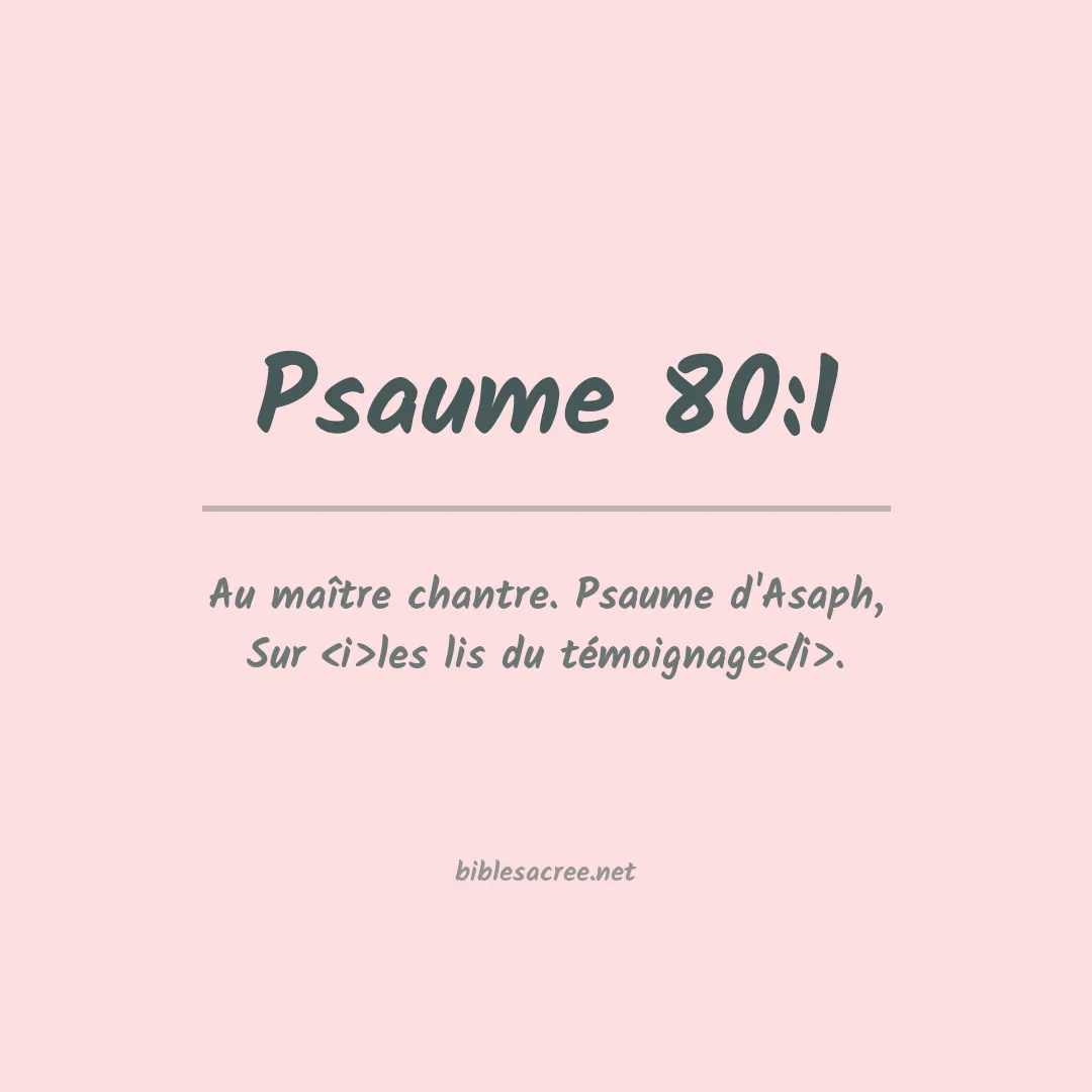 Psaume - 80:1