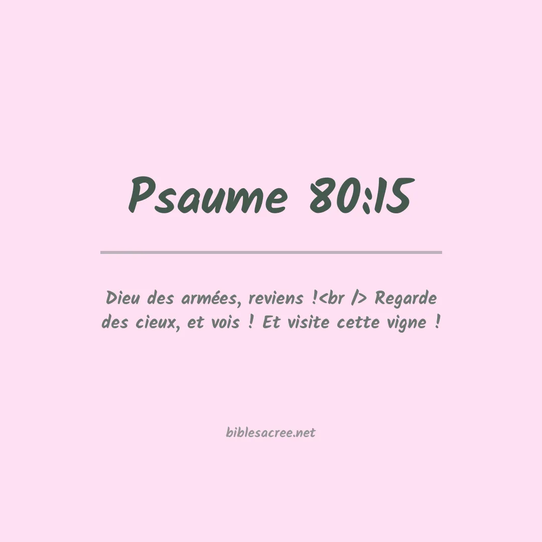 Psaume - 80:15