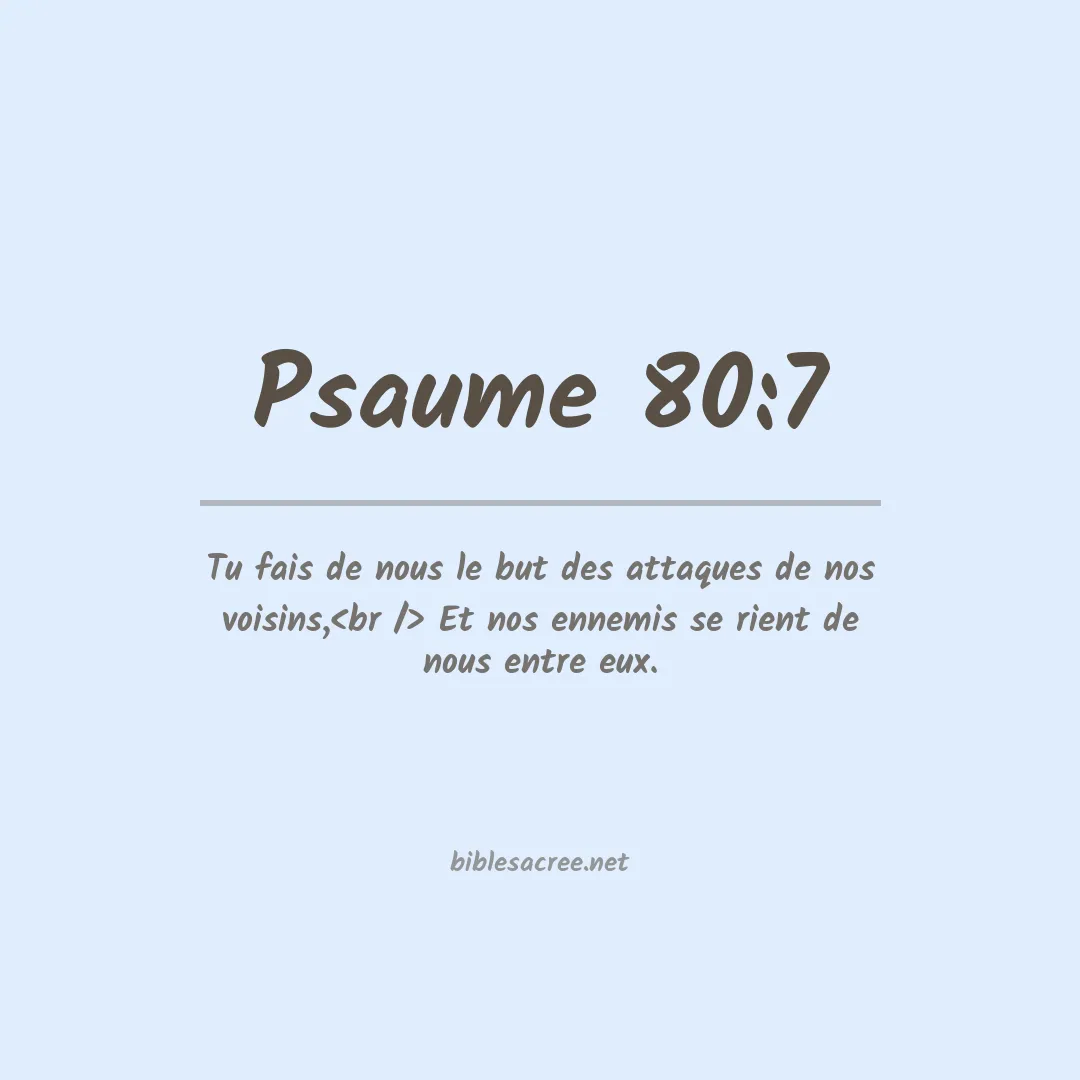 Psaume - 80:7