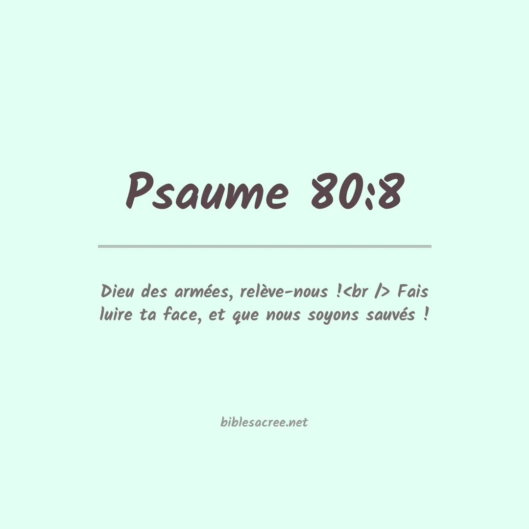 Psaume - 80:8