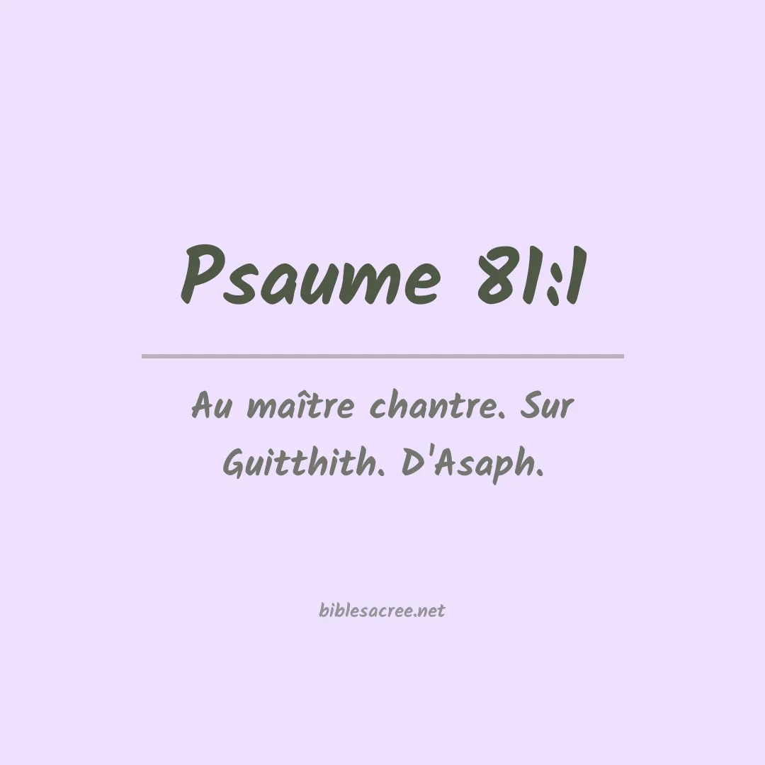 Psaume - 81:1