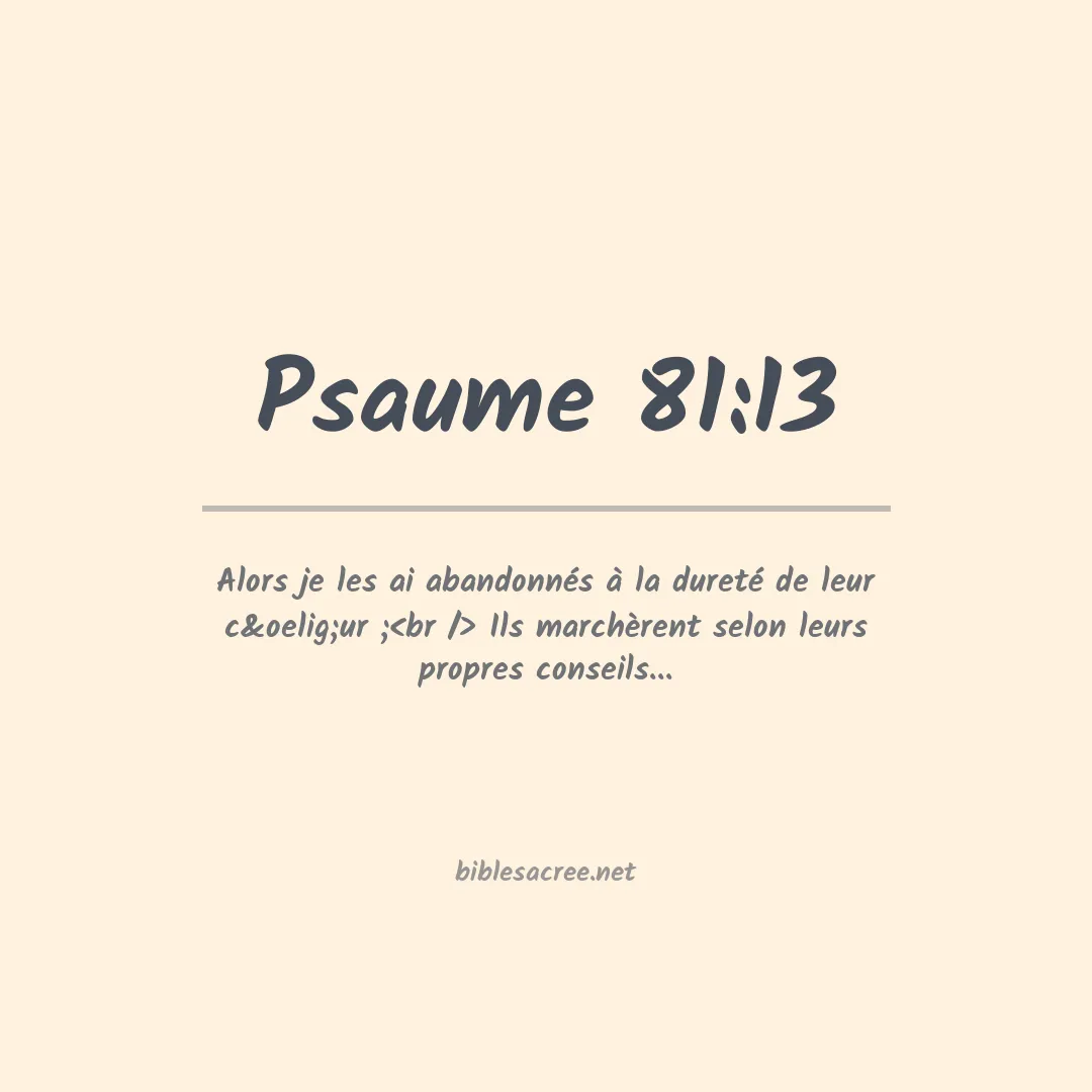 Psaume - 81:13