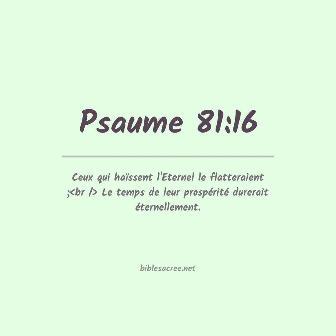 Psaume - 81:16