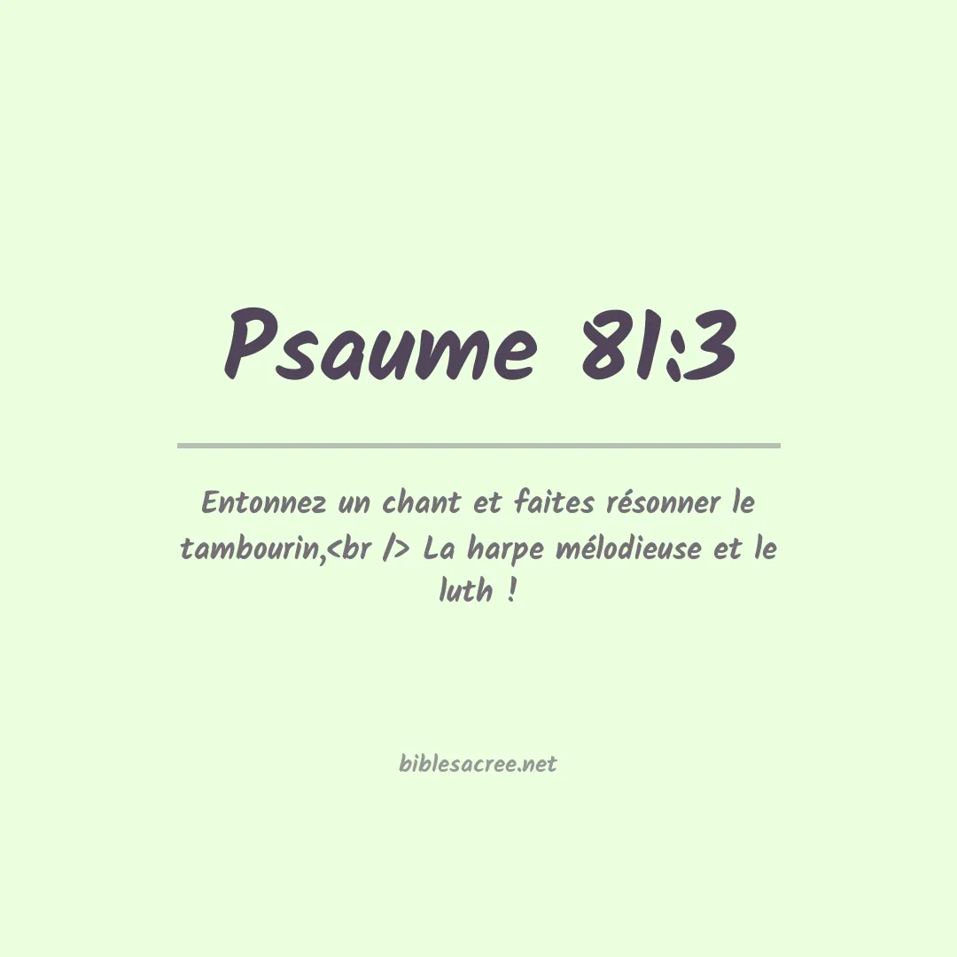 Psaume - 81:3