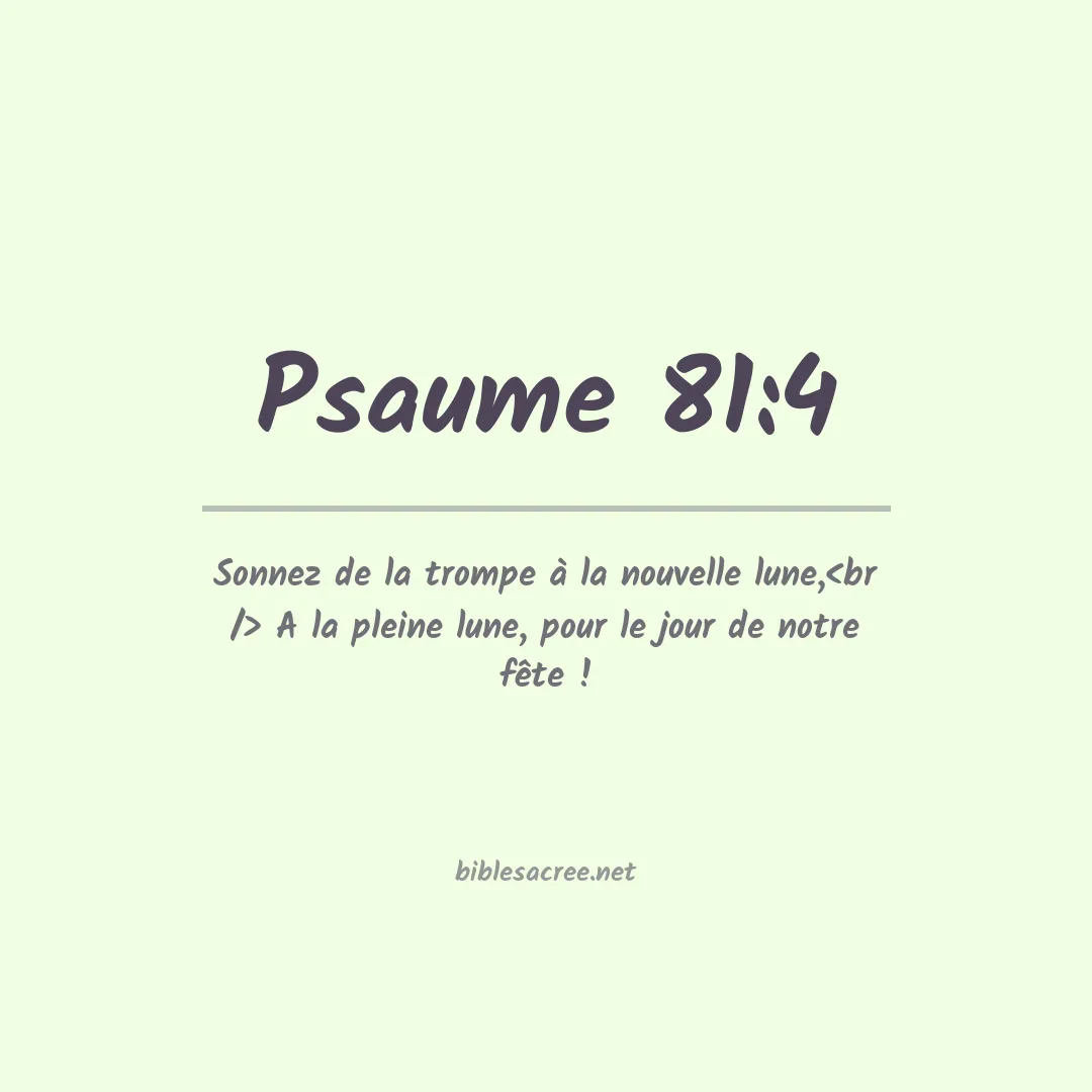 Psaume - 81:4