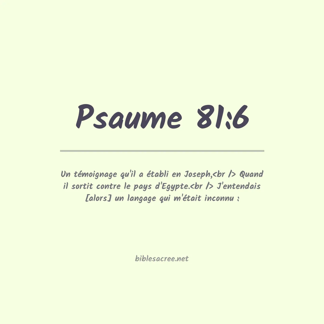 Psaume - 81:6