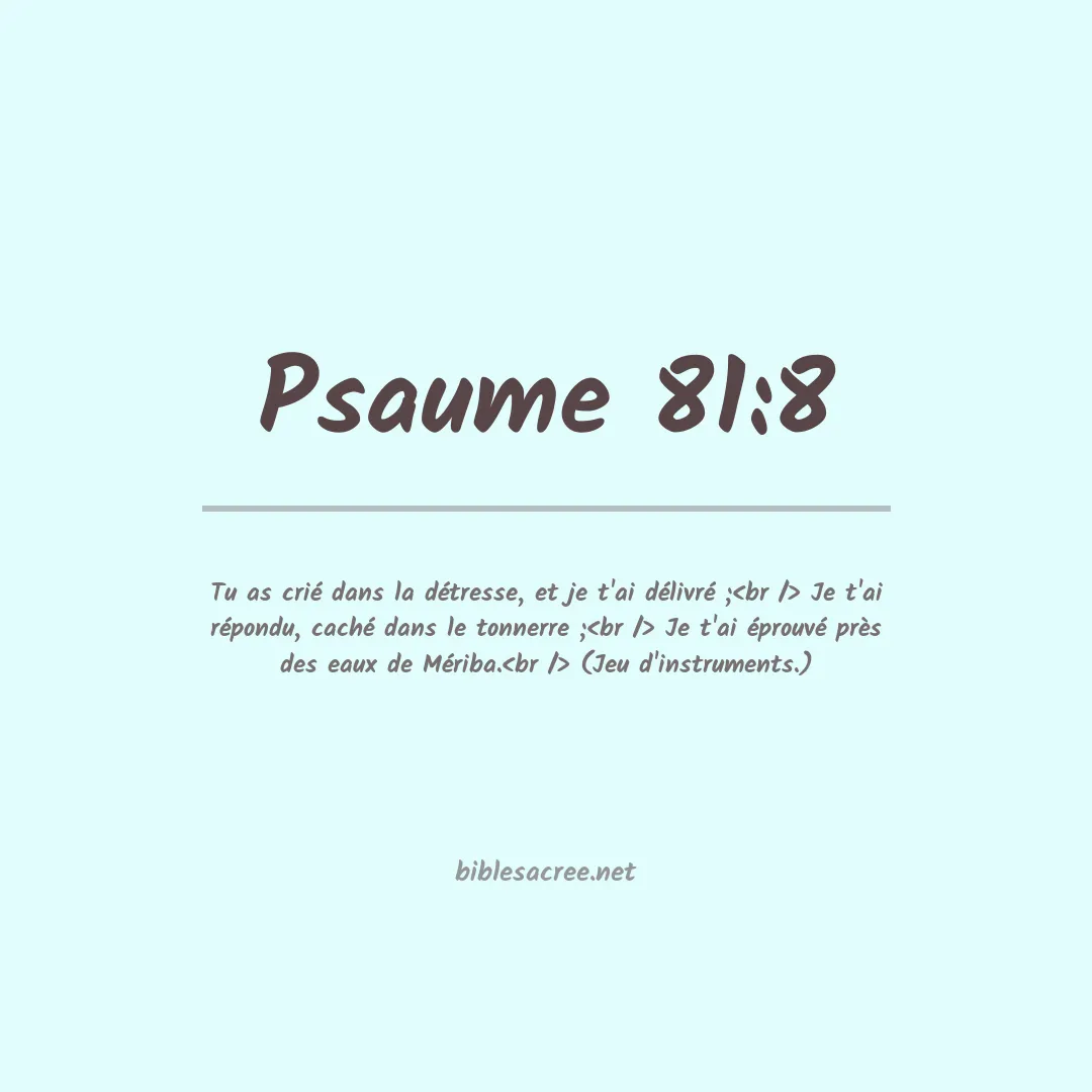 Psaume - 81:8