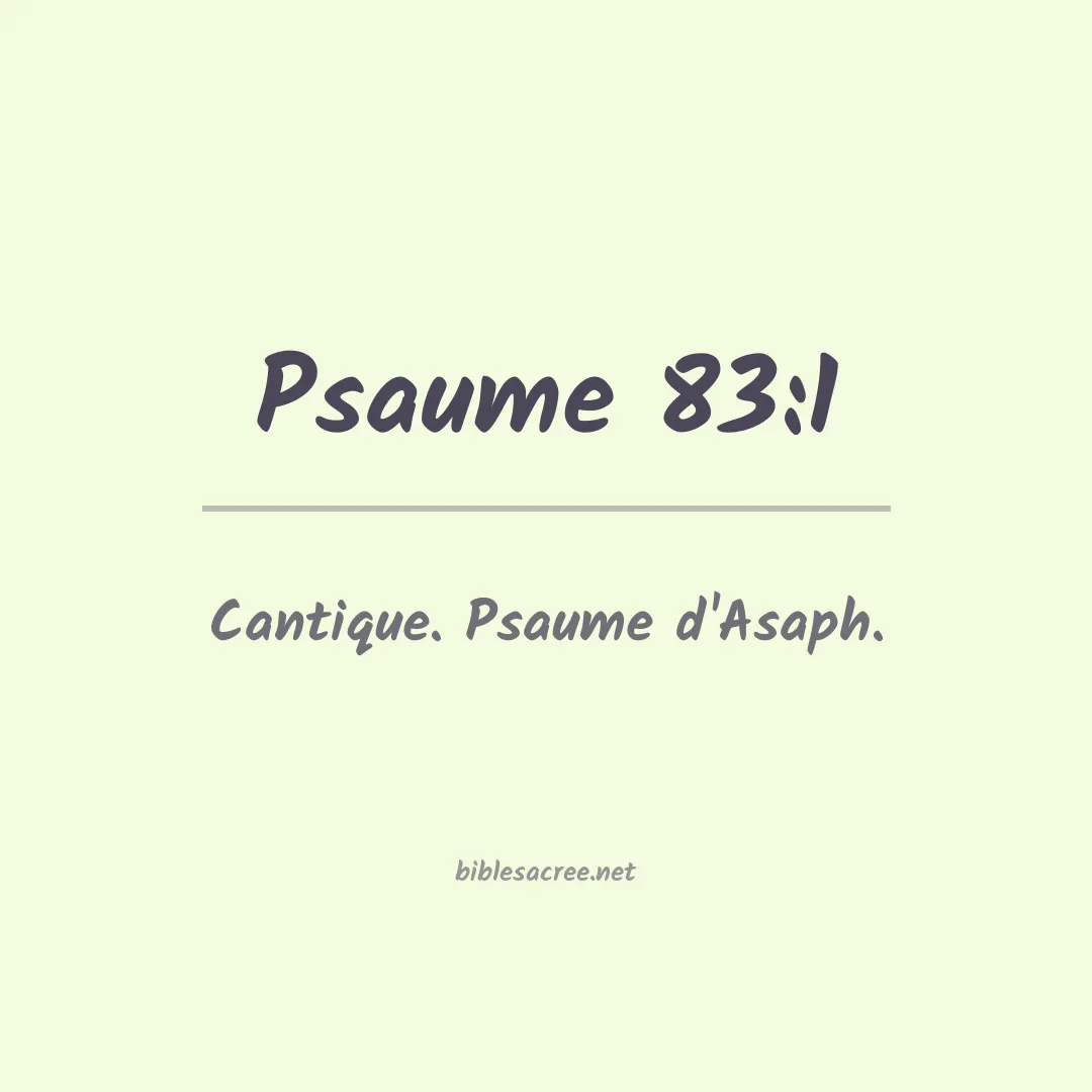 Psaume - 83:1