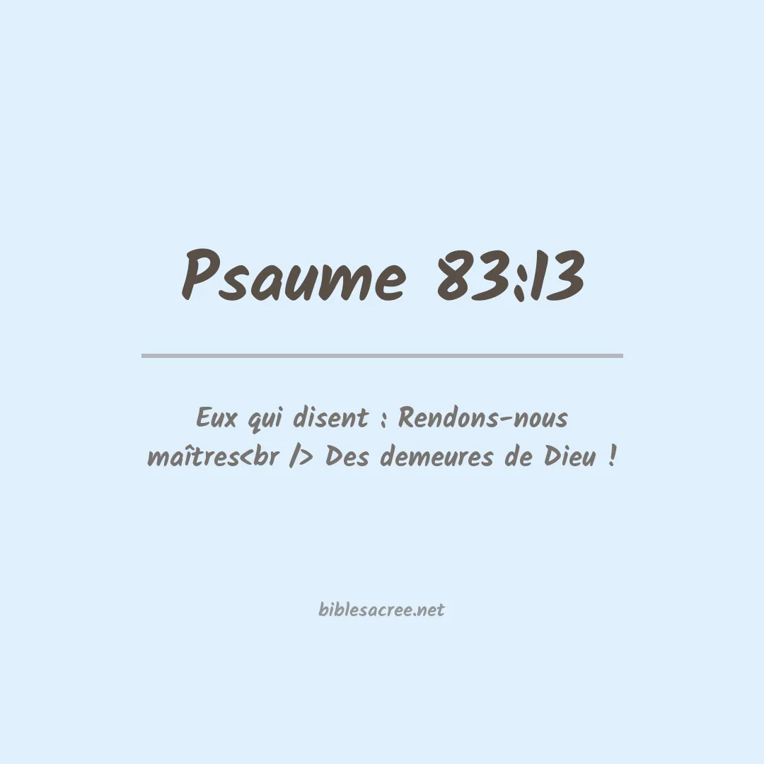 Psaume - 83:13