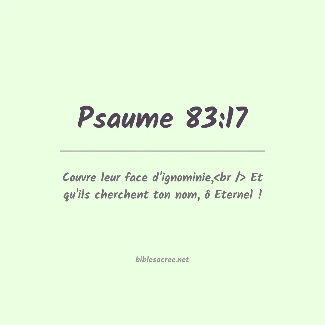 Psaume - 83:17