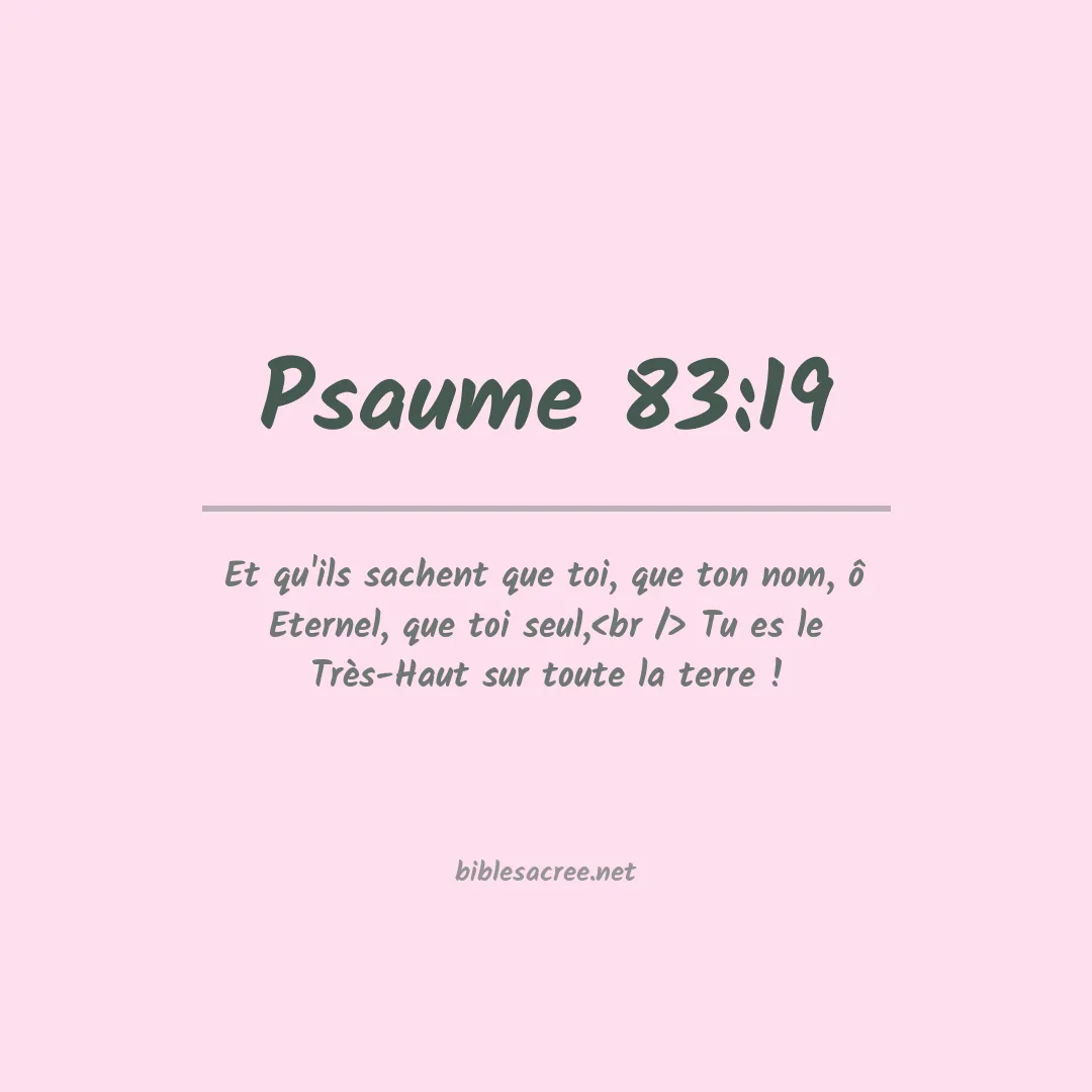 Psaume - 83:19