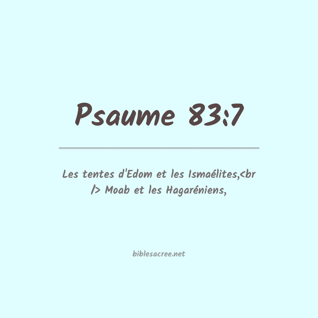Psaume - 83:7