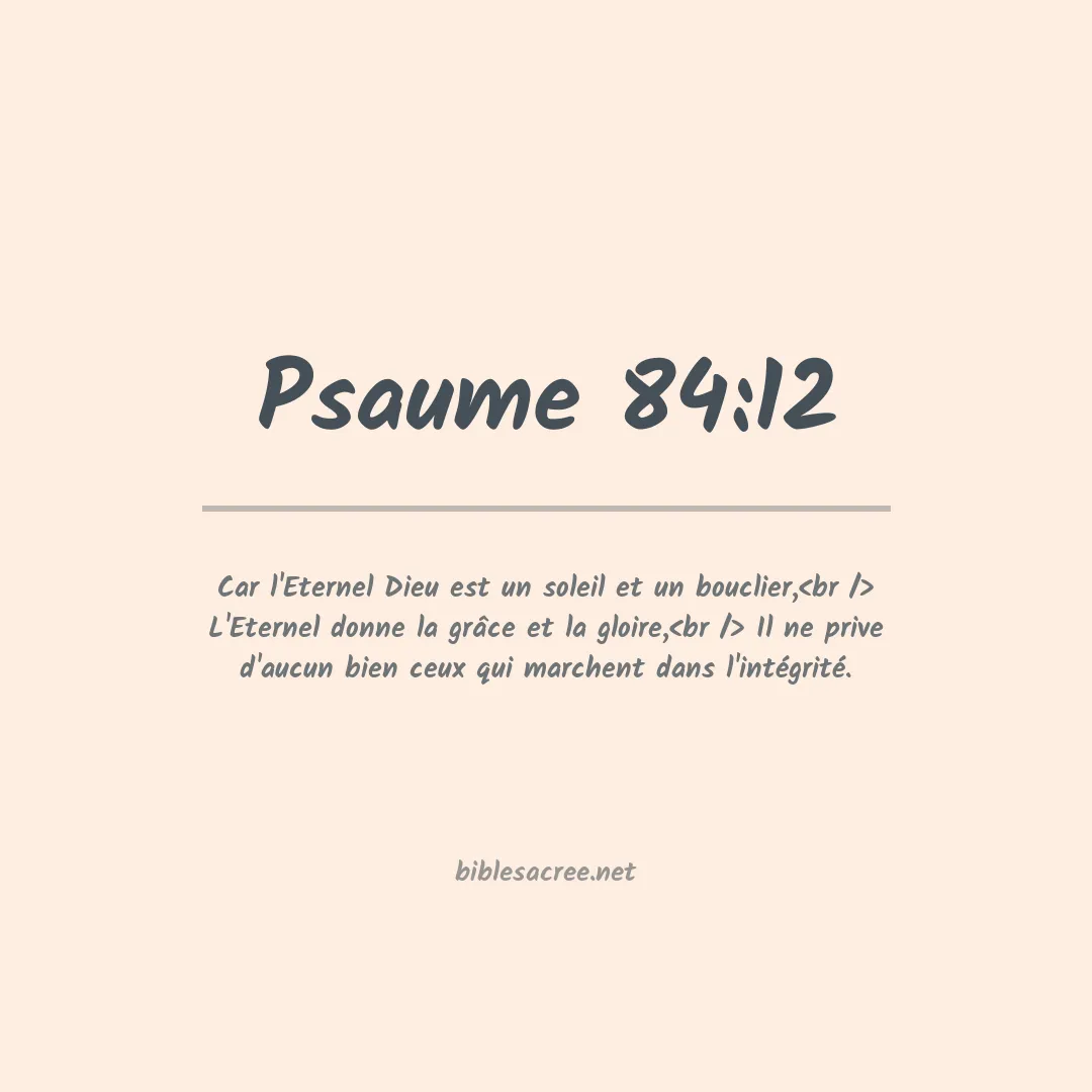 Psaume - 84:12