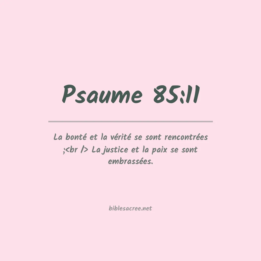 Psaume - 85:11