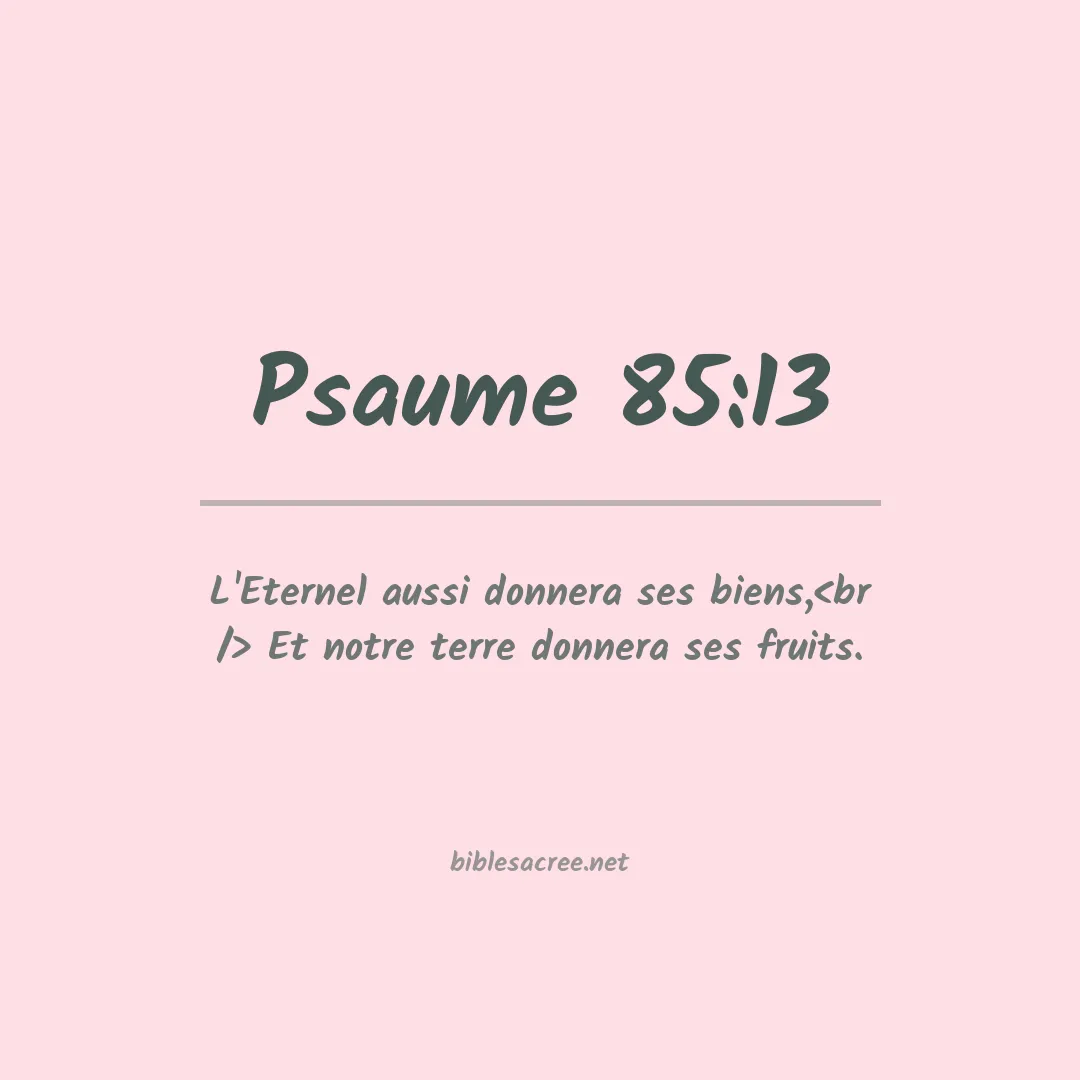 Psaume - 85:13