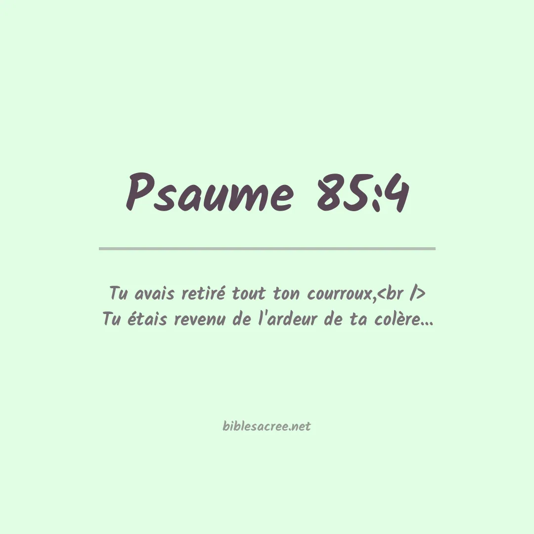 Psaume - 85:4