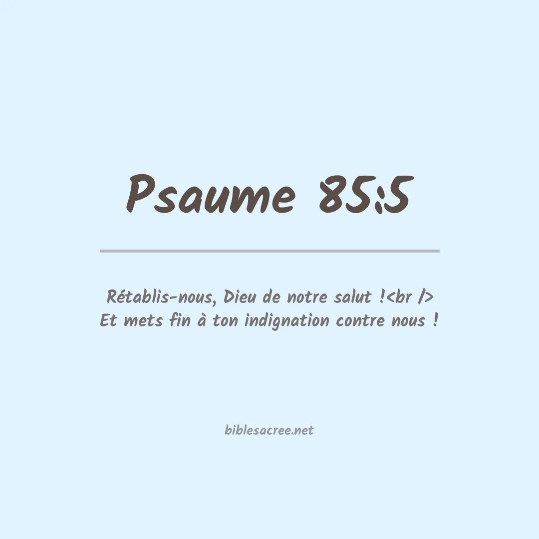 Psaume - 85:5