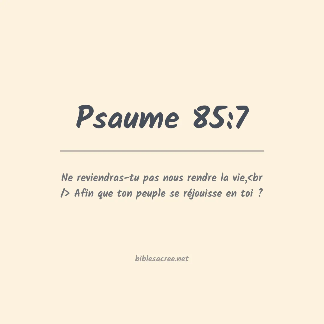Psaume - 85:7