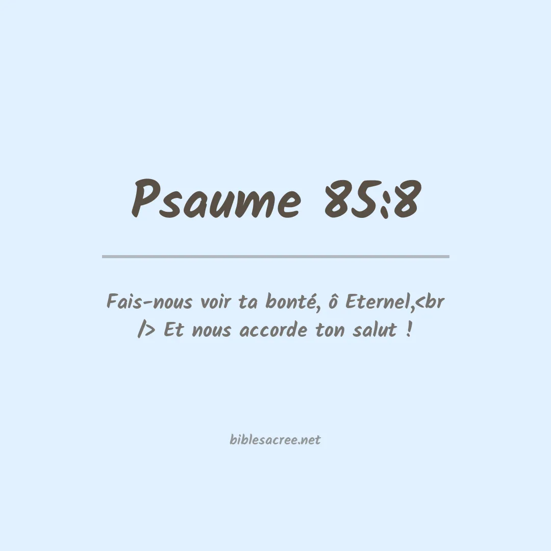 Psaume - 85:8