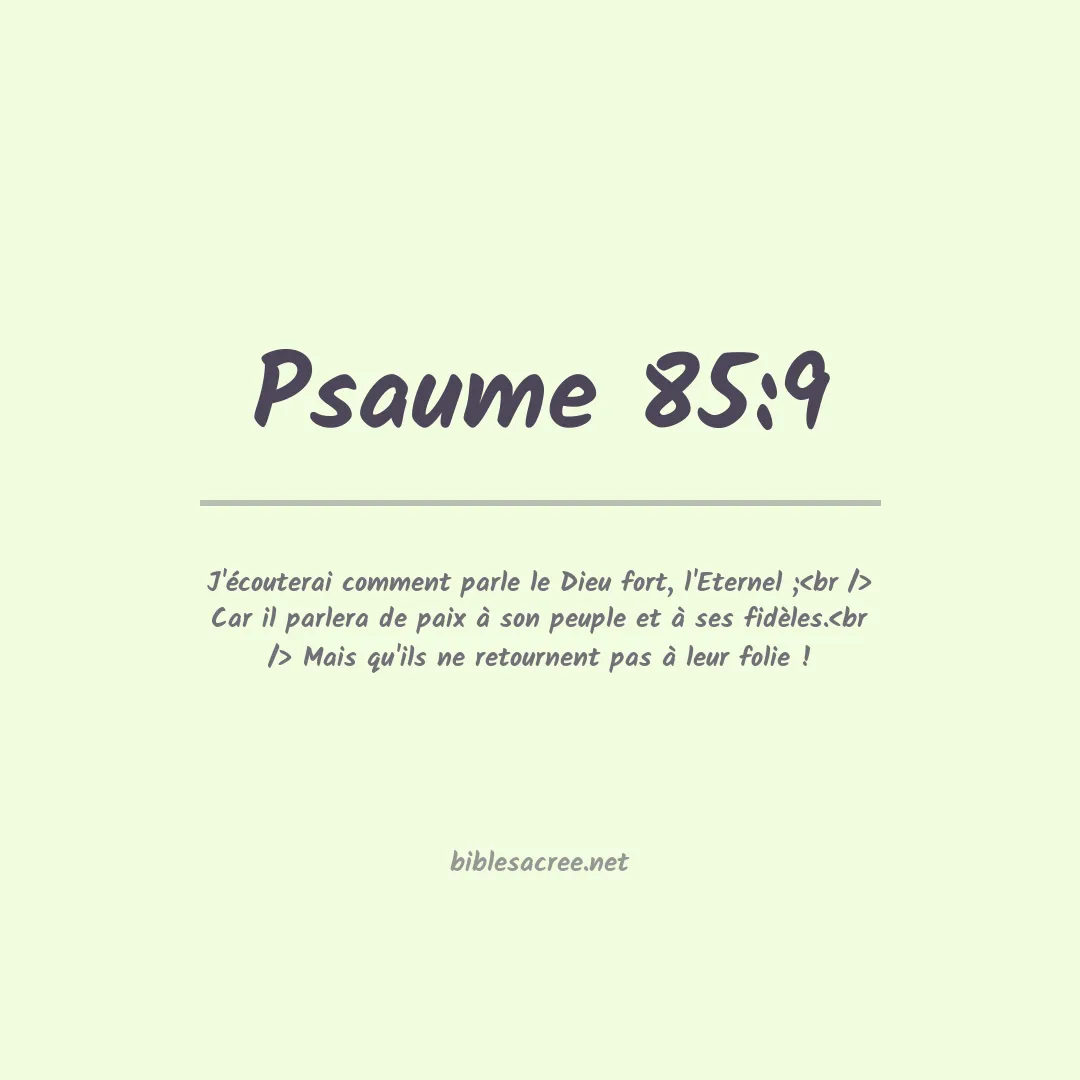 Psaume - 85:9