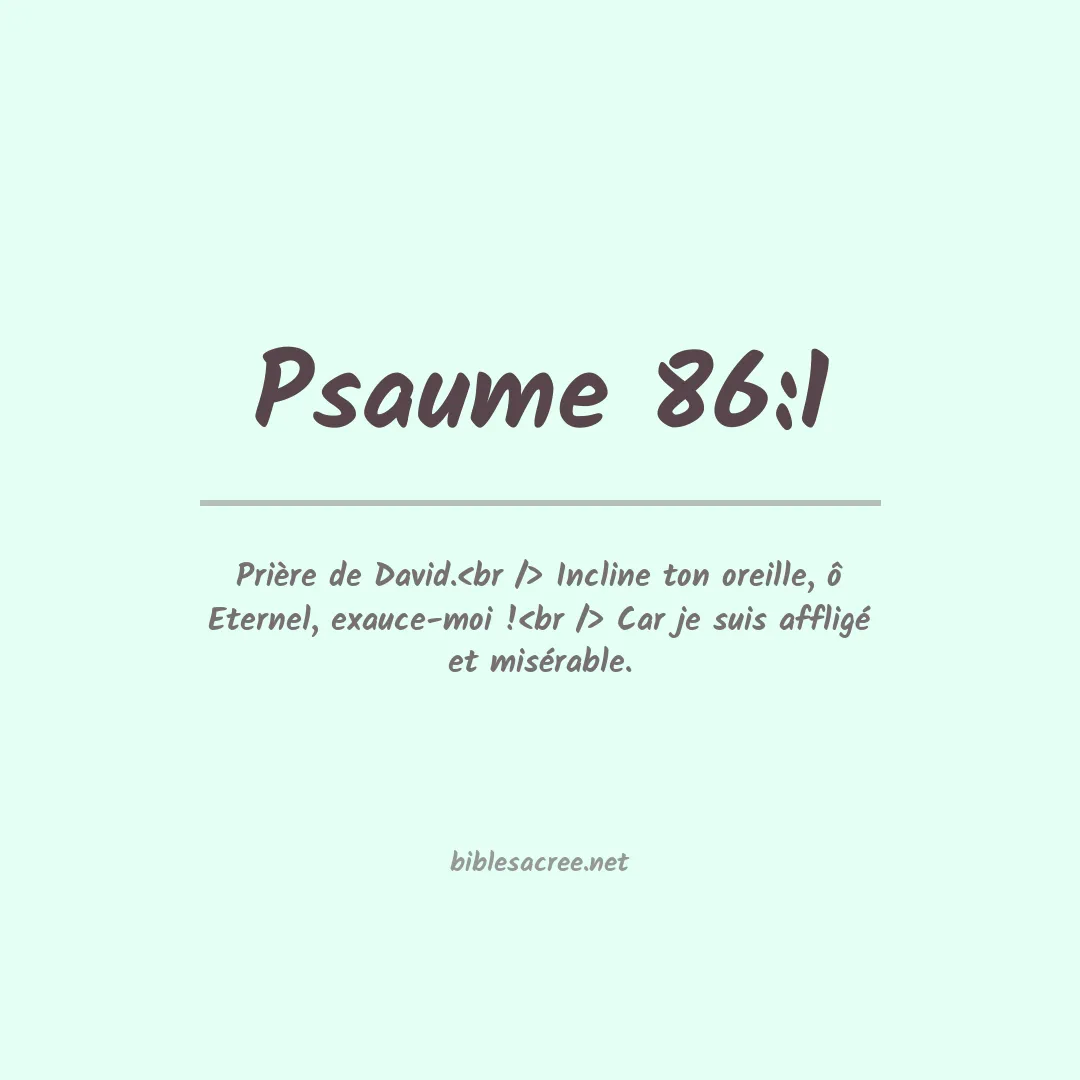 Psaume - 86:1