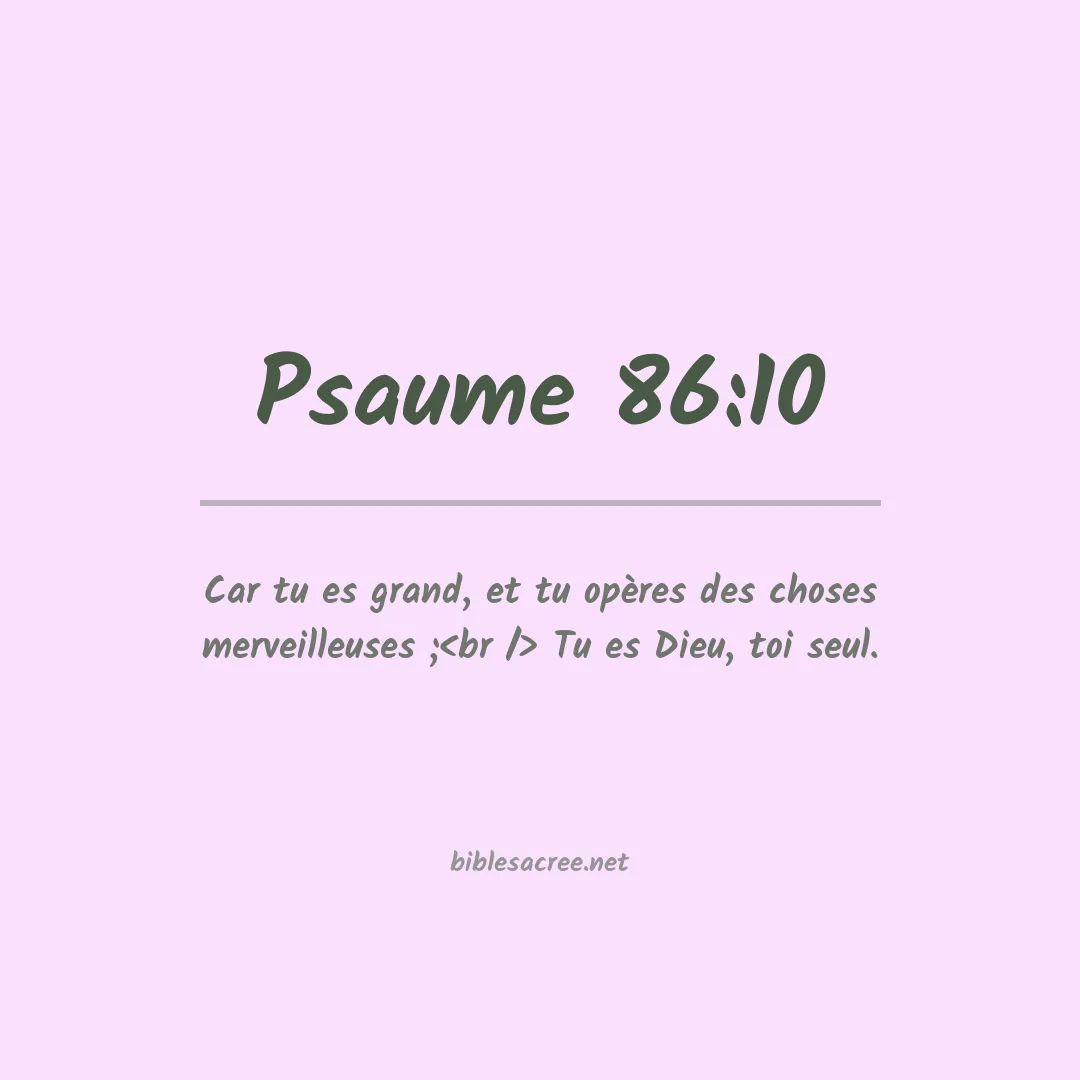 Psaume - 86:10