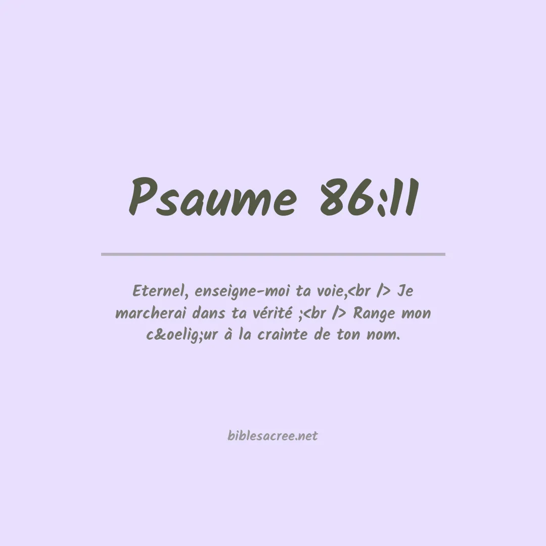 Psaume - 86:11