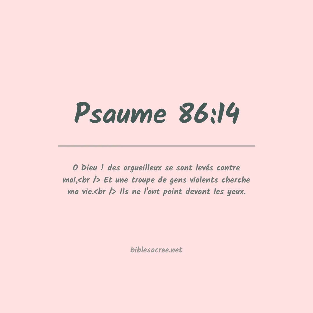 Psaume - 86:14