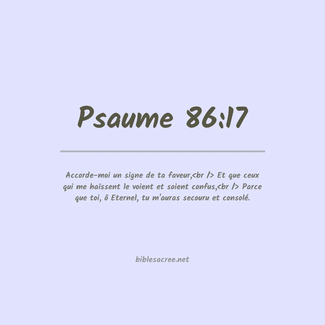 Psaume - 86:17