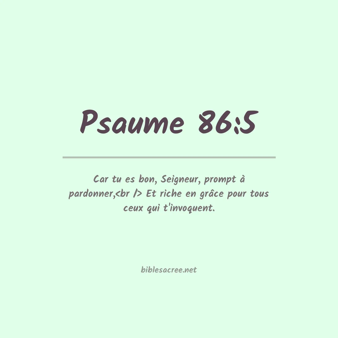 Psaume - 86:5