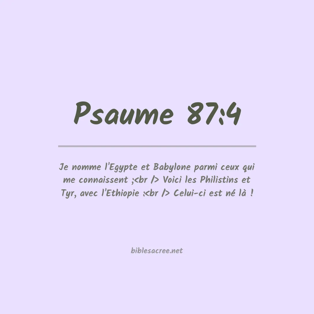 Psaume - 87:4